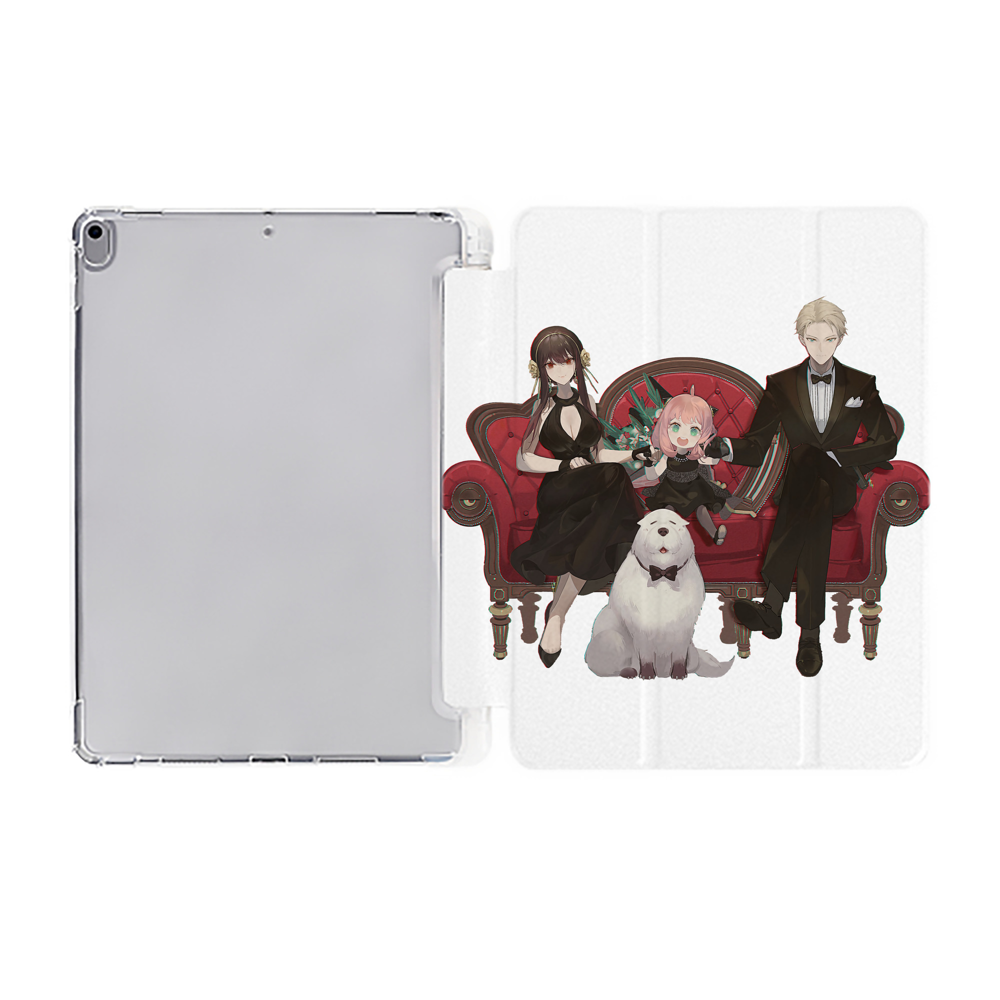 （画像用） SPY×FAMILY间谍家家酒 IPad ケース ペン収納付き 三つ折りスタンド PUレザー×シリコン 対応機種9.5/10.5/10.9インチ